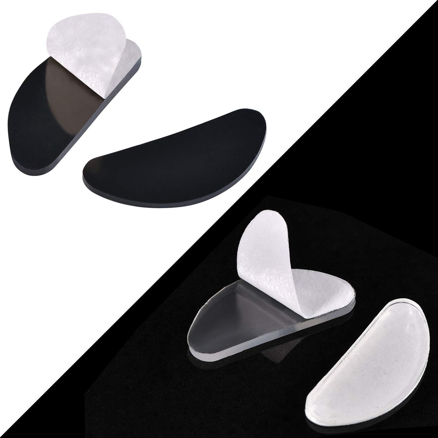 Contoured D-shaped nose pad design for comfort
