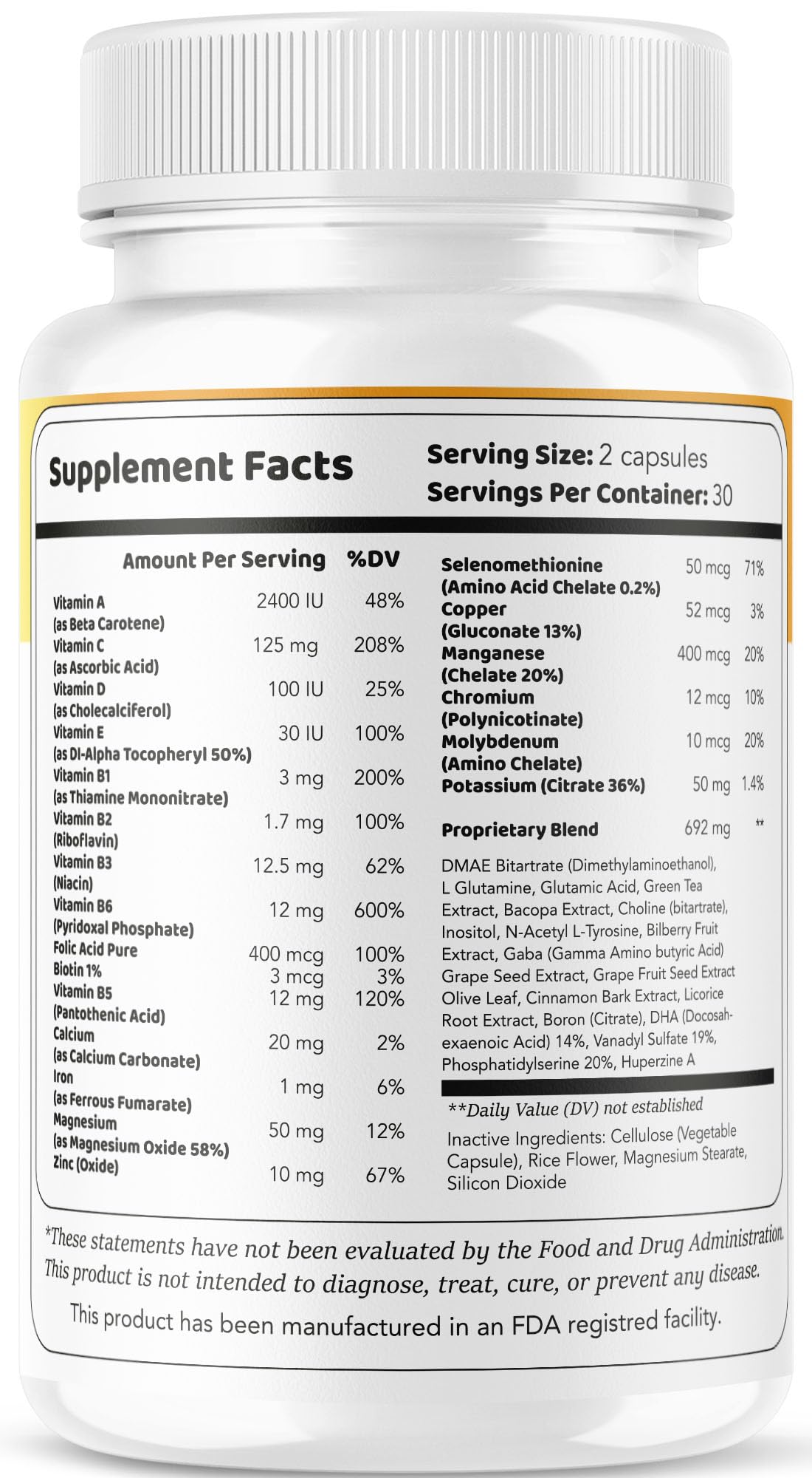 USA-made Nerve Calm product label