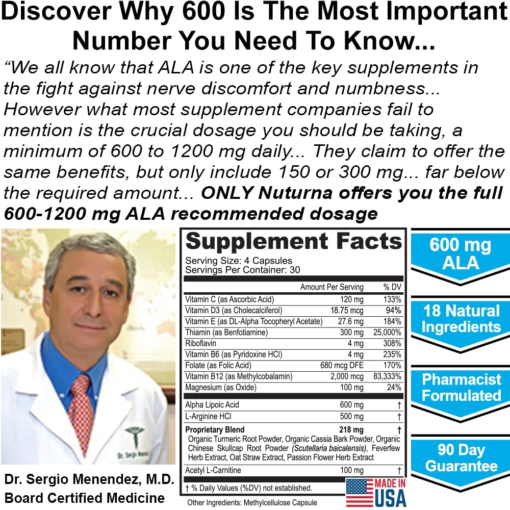 Nerve care Nuturna ALA 600 mg capsules