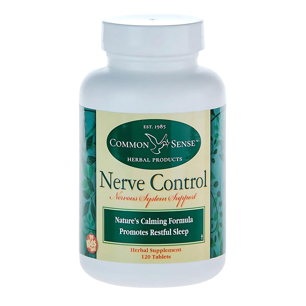 Front view of Common Sense Herbal Nerve Control bottle