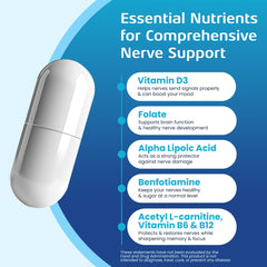 Close-up of Nerve Recovery Max label highlighting non-GMO and USA-made