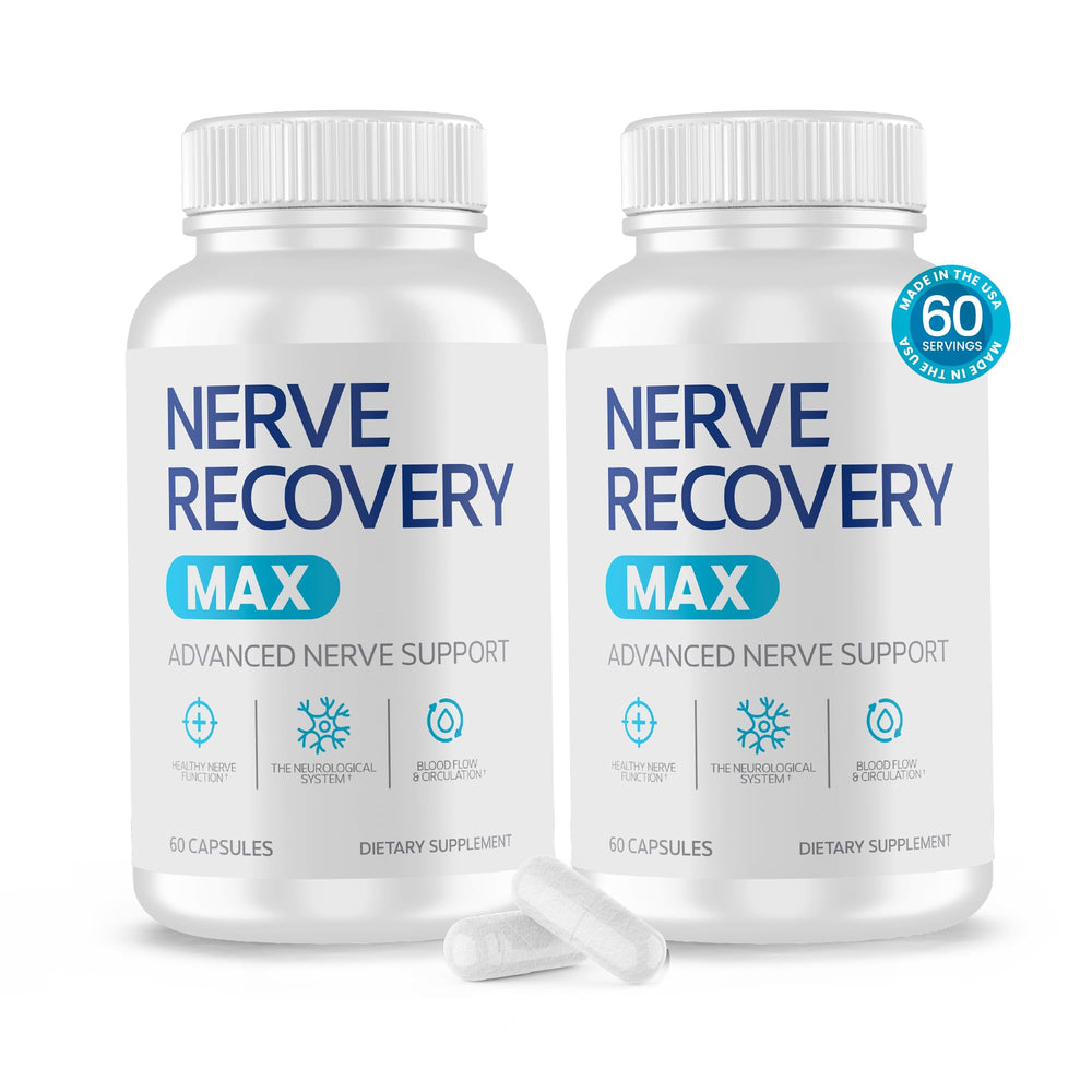 Front view of Nerve Recovery Max bottle