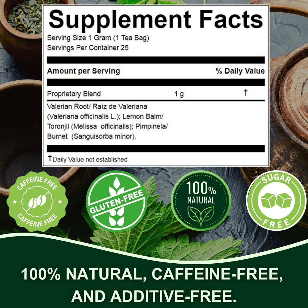 Cup of Nerviosan calming herbal tea brewed