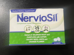 Bottle of Nerviosil Herbal Supplement 30 Tablets
