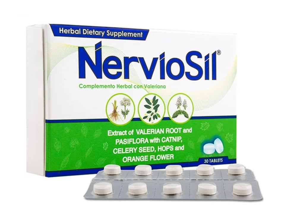 Nerviosil Herbal Supplement 30 Tablets – front view