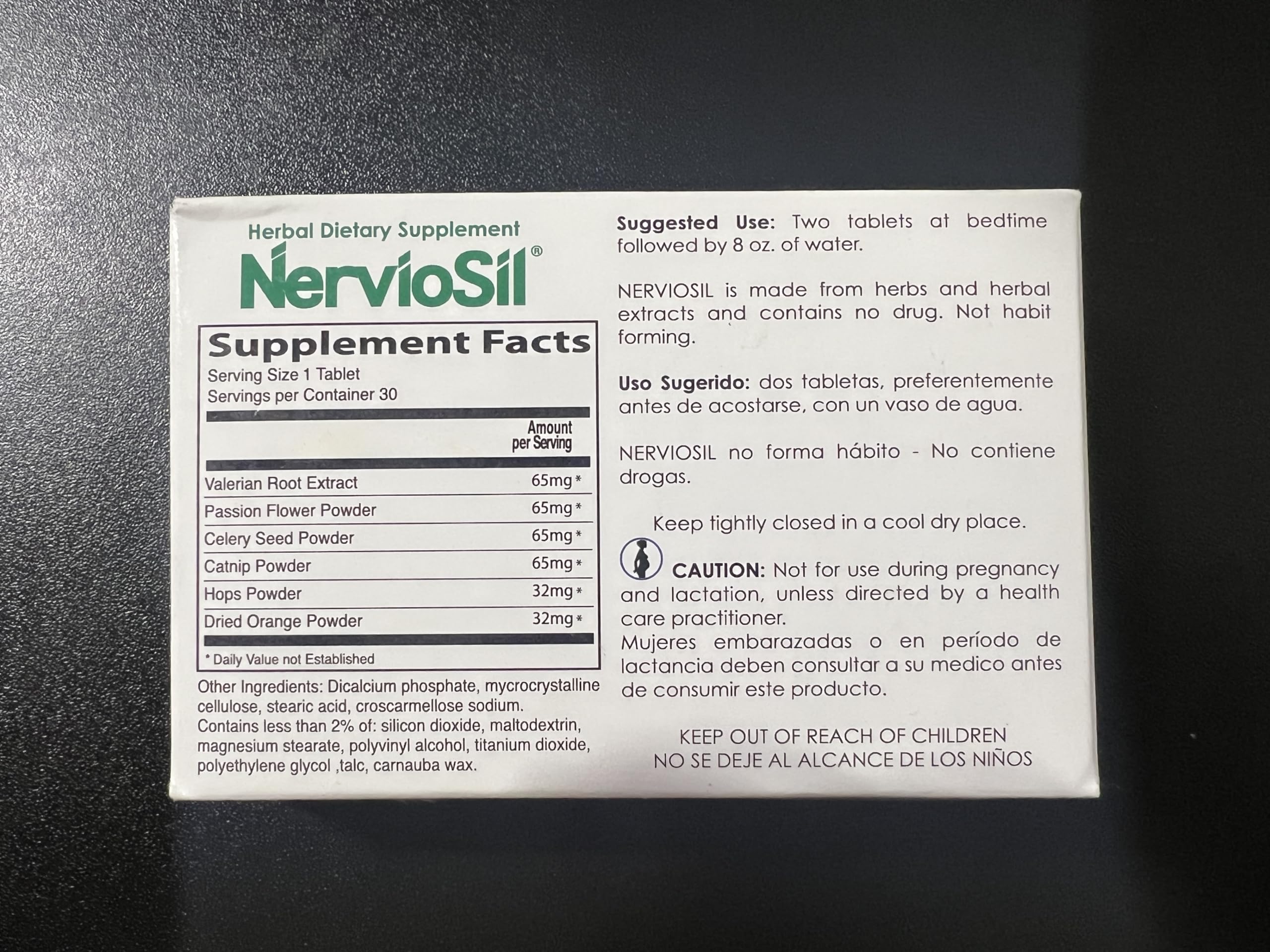 Nerviosil herbal ingredients – natural extracts
