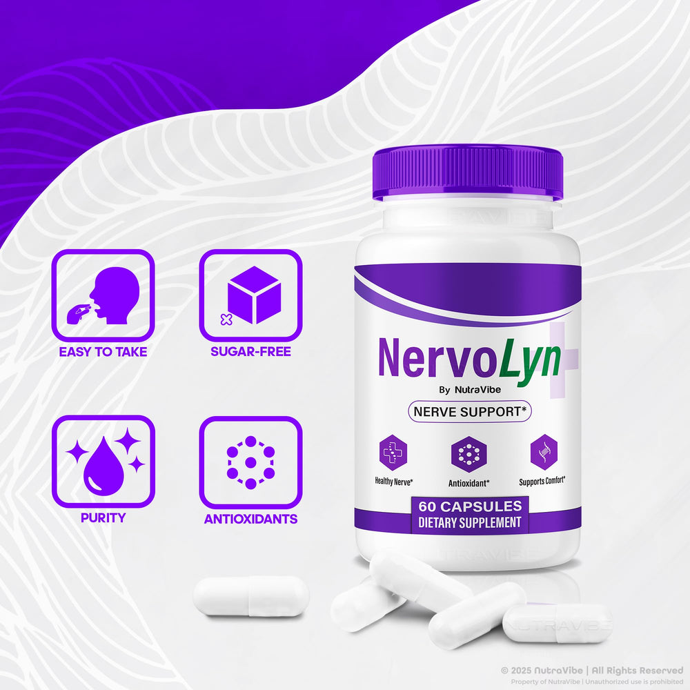 NervoLyn packaging box with branding