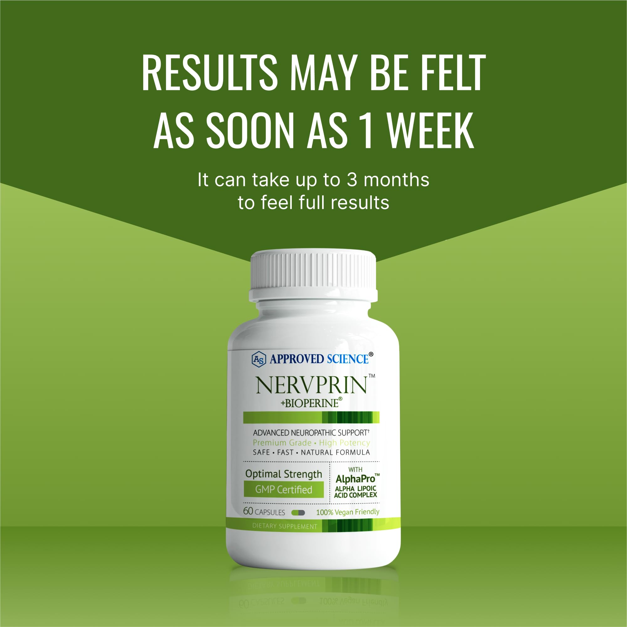 Produced in a cGMP certified USA facility; vegan, cruelty-free, non-GMO Nervprin