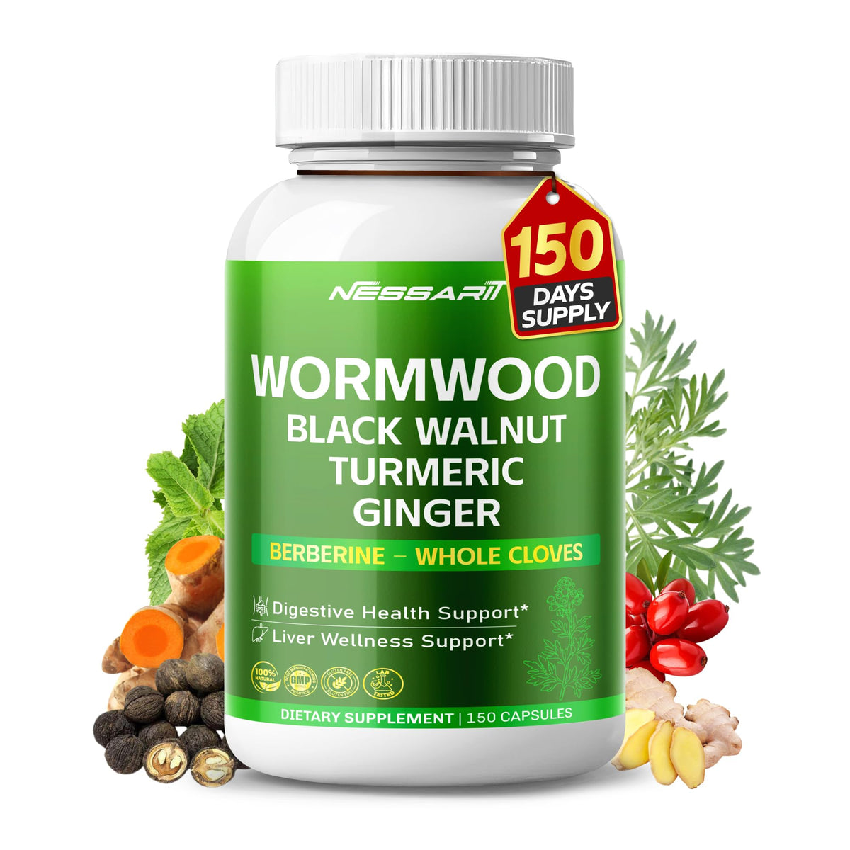NESSARIT Wormwood 8700 mg bottle front label