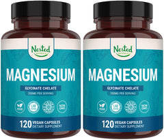 Bottle of Nested Naturals Magnesium Glycinate Chelate 200mg