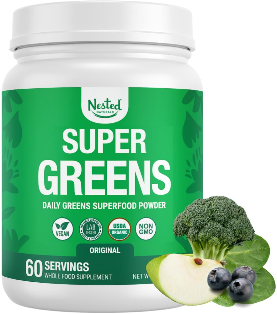 Hero image of Nested Naturals Super Greens Original flavor 60 servings