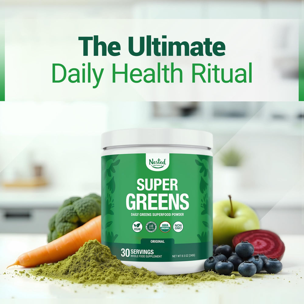 Nested Naturals Super Greens Original Flavour packaging