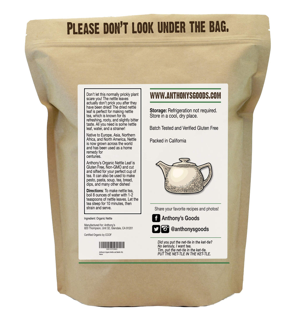 Nettle leaf tea - USDA Organic Nettle Leaves (Urtica Dioica) for herbal tea