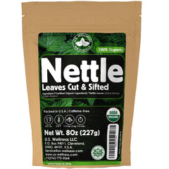 Nettle Tea 8oz wild harvest packaging label