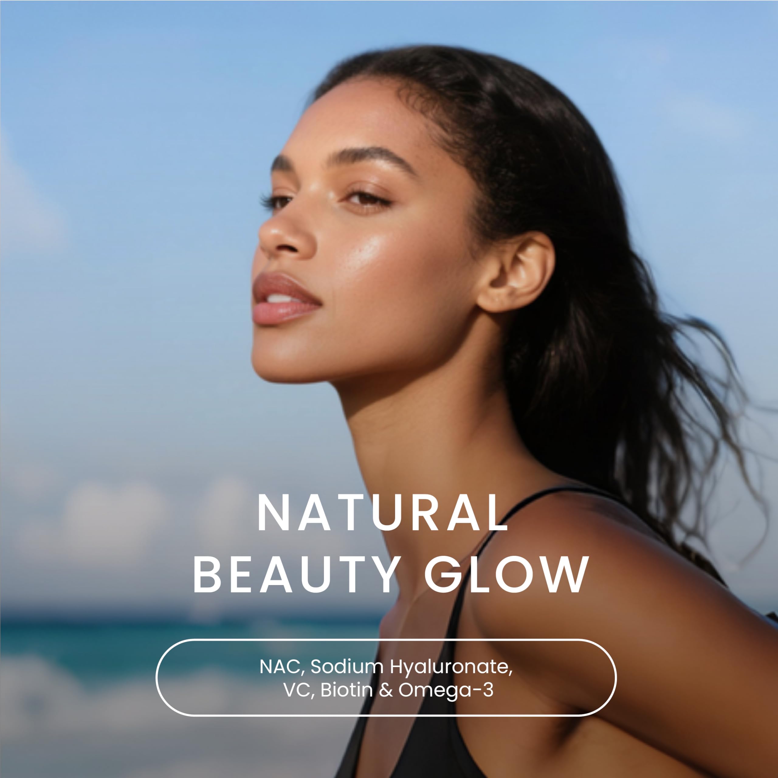 Hair, skin and nails concept illustration