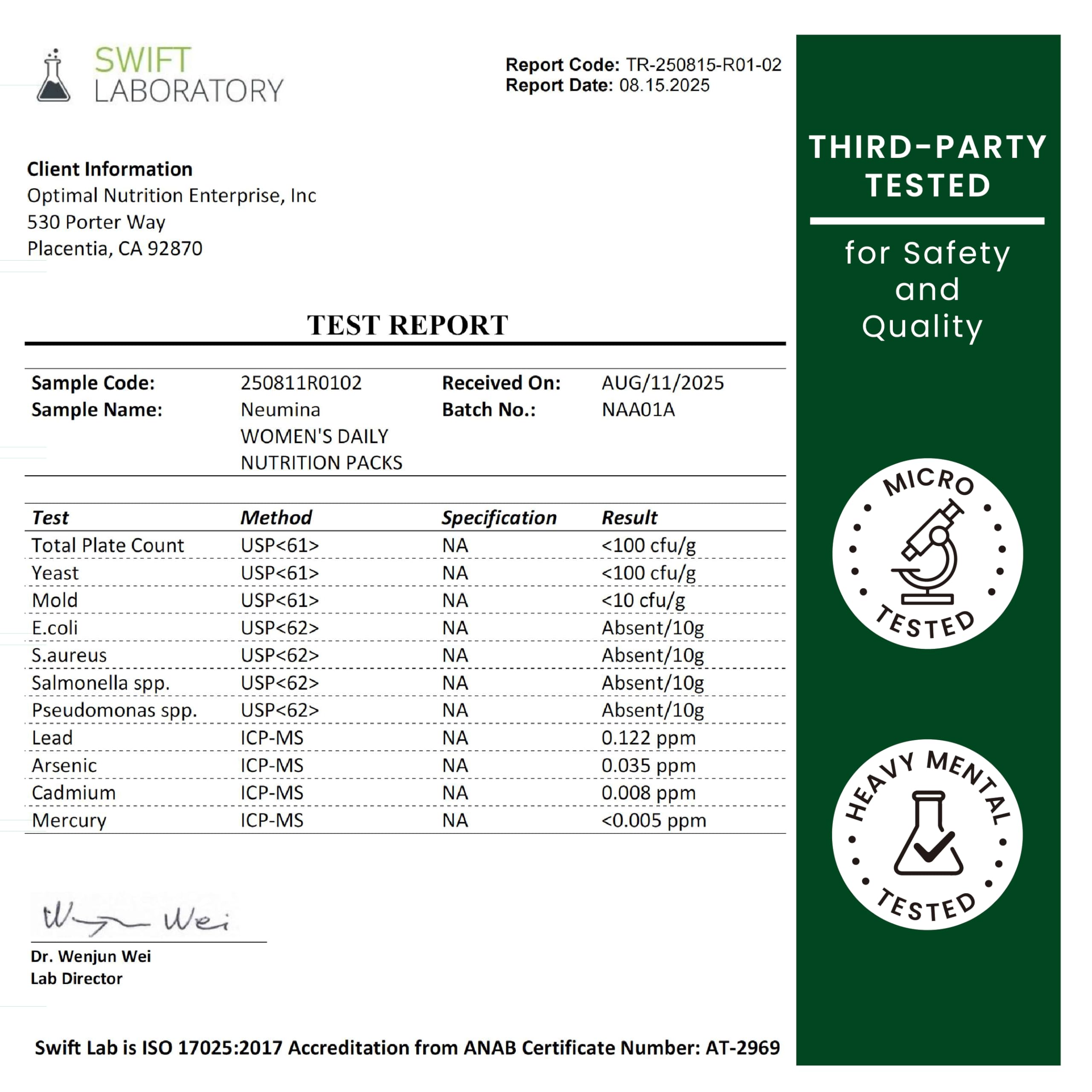 One daily 30-day multivitamin pack