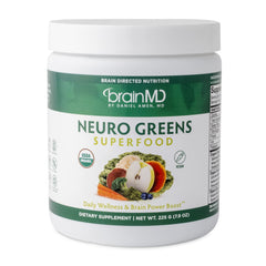 Front view of Neuro Greens Superfood 7.9 oz container