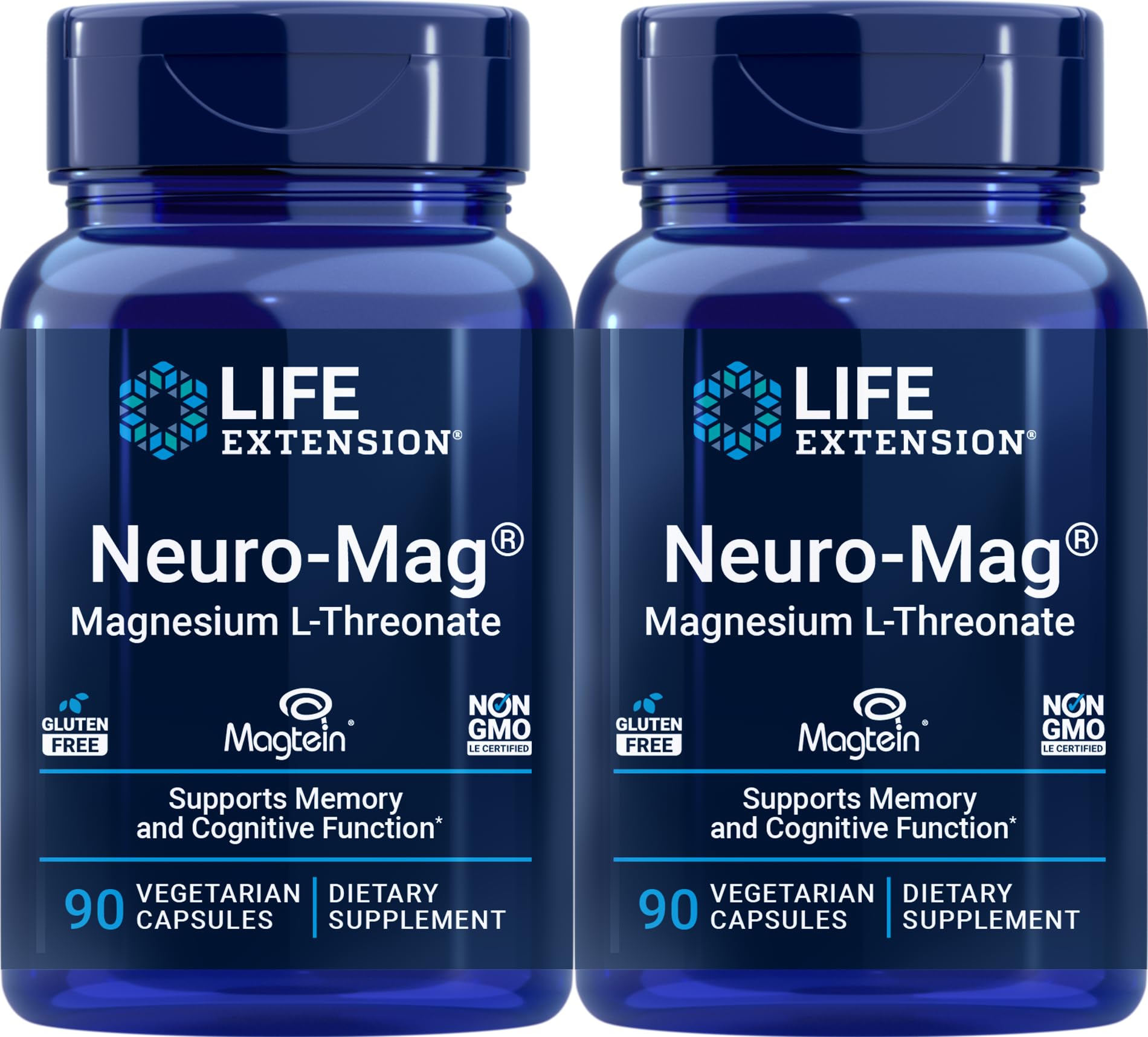 Life Extension Neuro-mag Magnesium L-threonate bottle front view