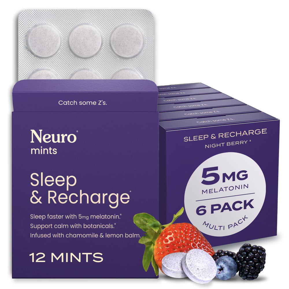 Neuro Melatonin Mints Night Berry box featuring 72 pieces