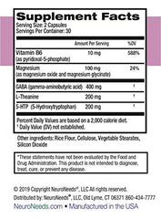 Close-up of CalmNeeds veggie capsules bottle