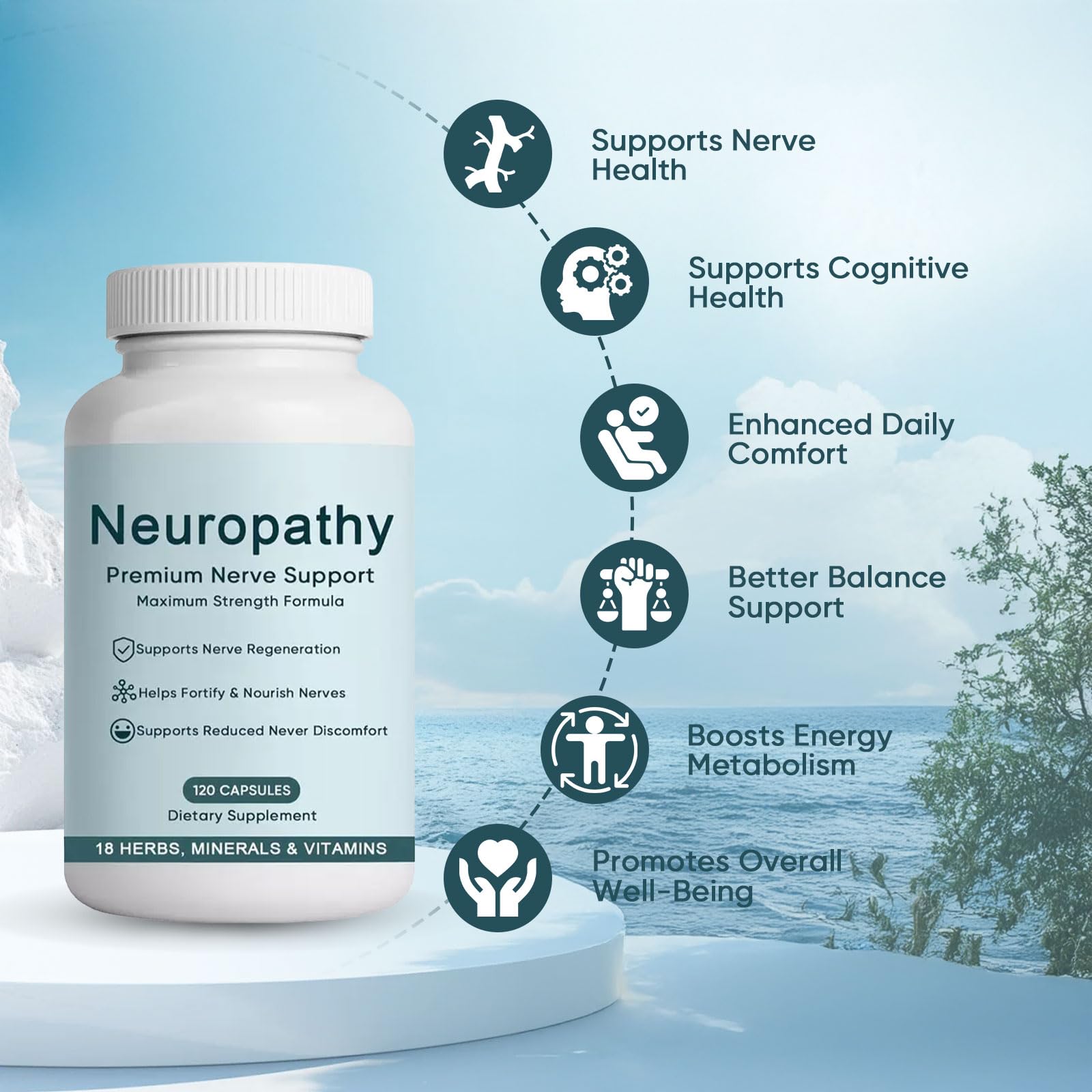 Illustration of alpha lipoic acid 600 mg and vitamin blend