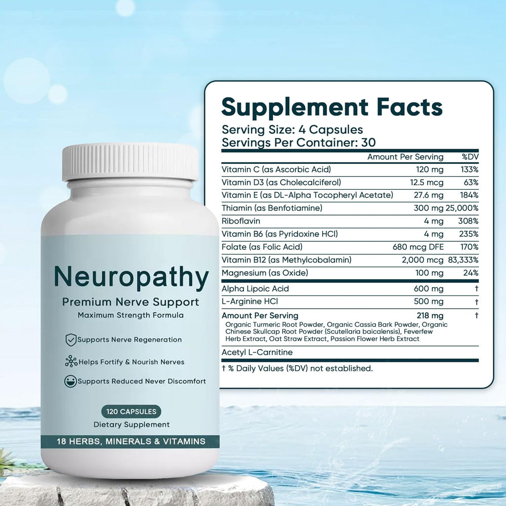 Close-up view of Neurobella bottle label