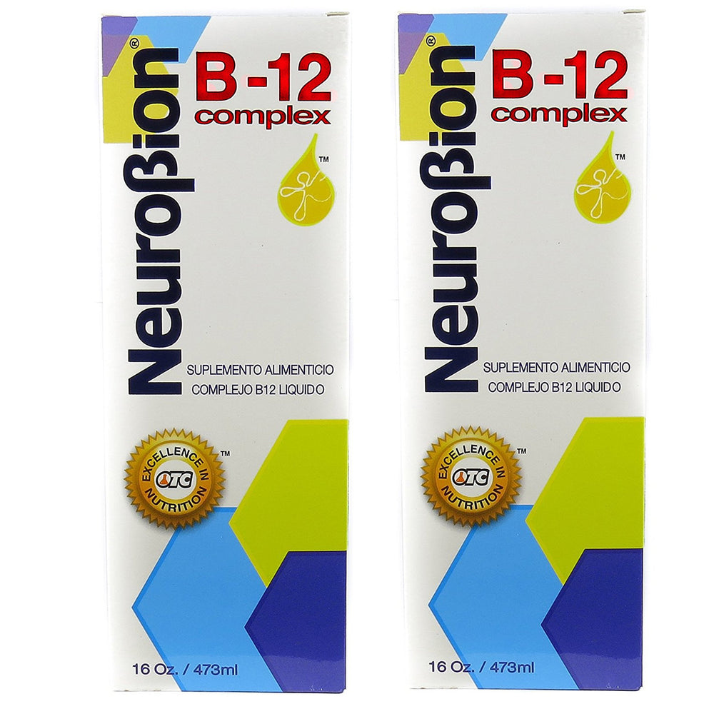 Front view of Neurobion B12 Liquid Complex Citrus Flavor 16 oz bottle