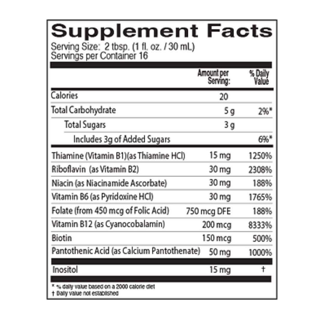 Side view of Neurobion B12 liquid Citrus bottle with label