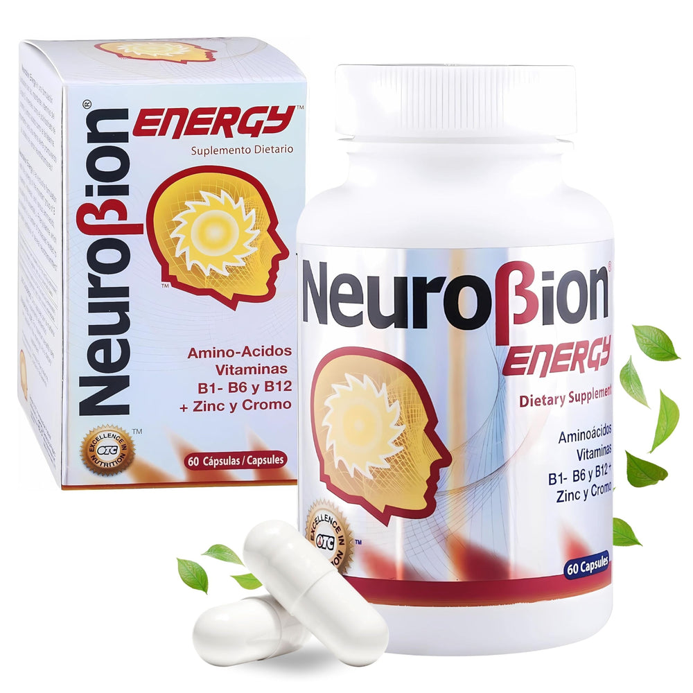 Neurobion Energy bottle and capsules label design