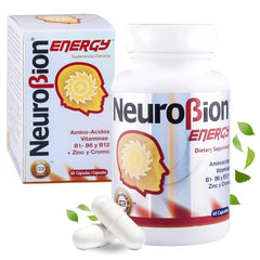 Neurobion Energy bottle and capsules label design