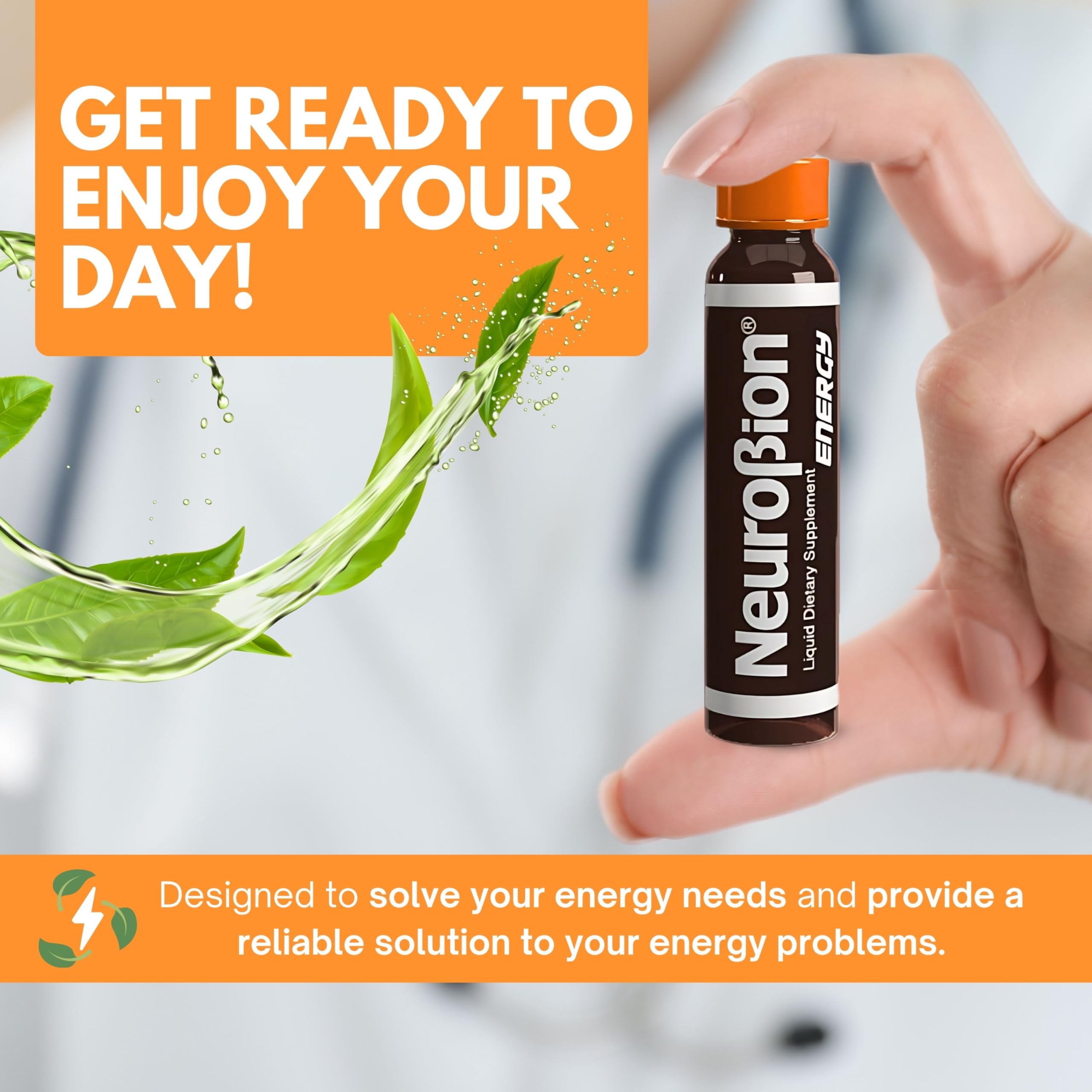 Close-up of flavor and liquid texture of Neurobion Energy