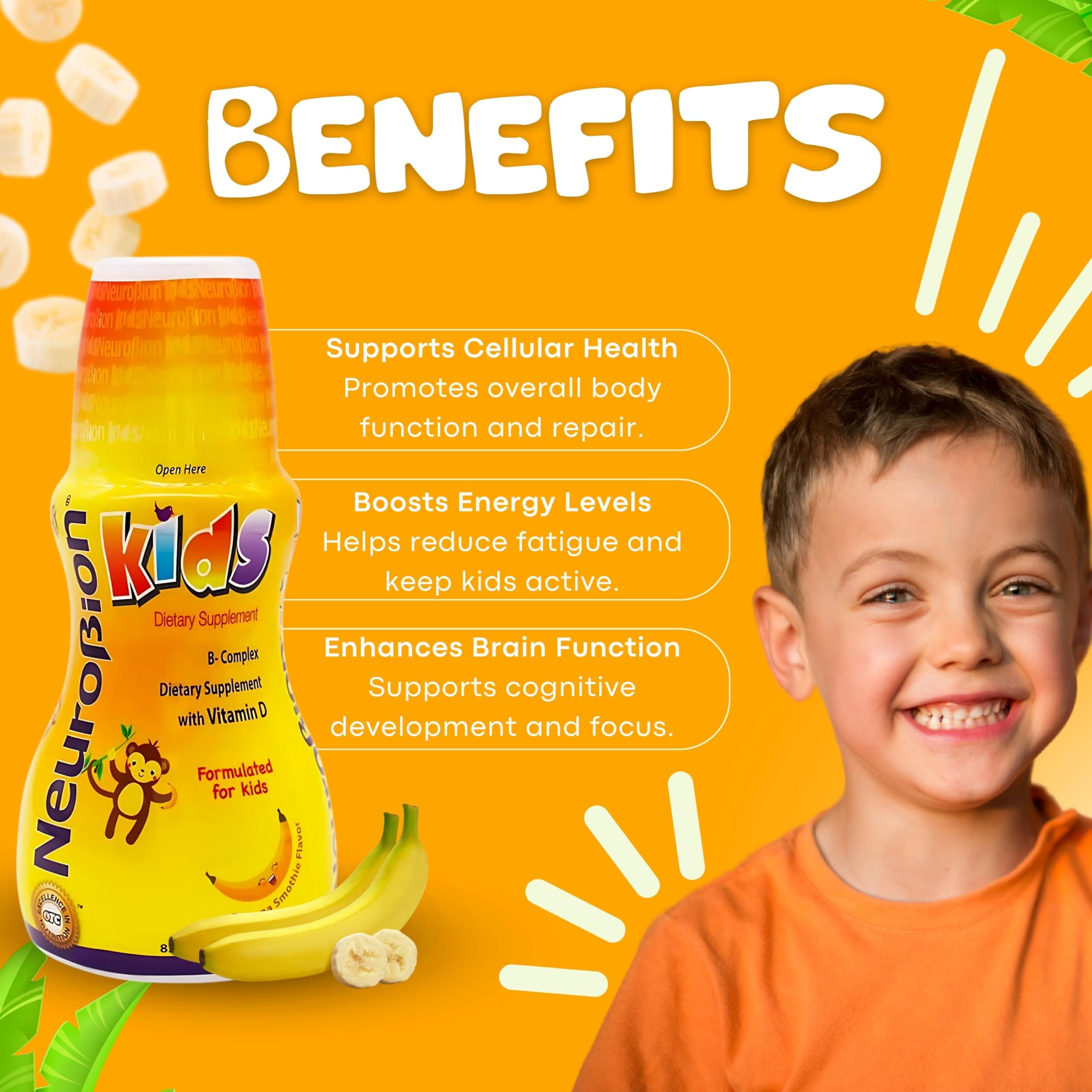 Ingredients panel for Neurobion Kids B Complex Liquid