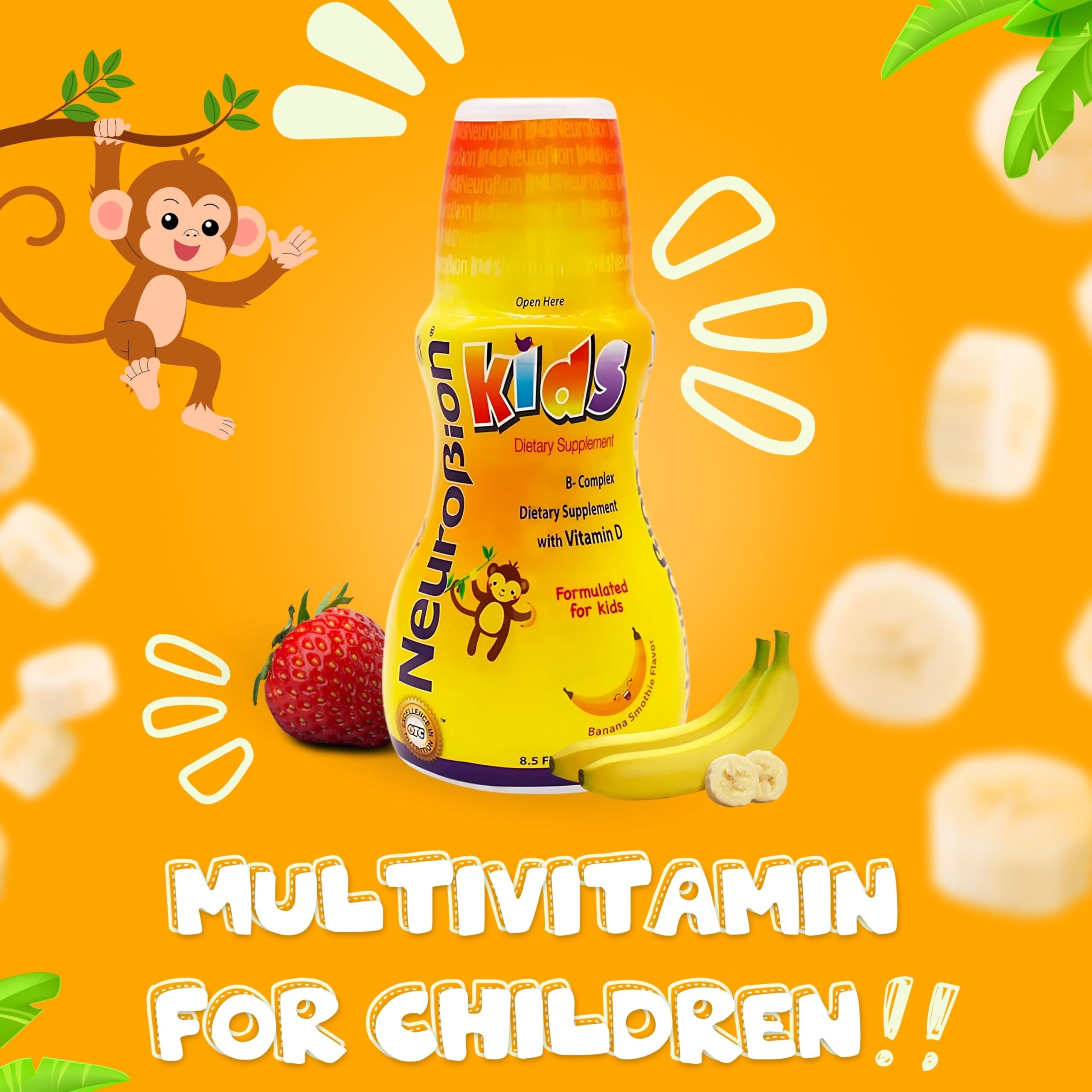 Nutrition facts panel for Neurobion Kids B Complex Liquid