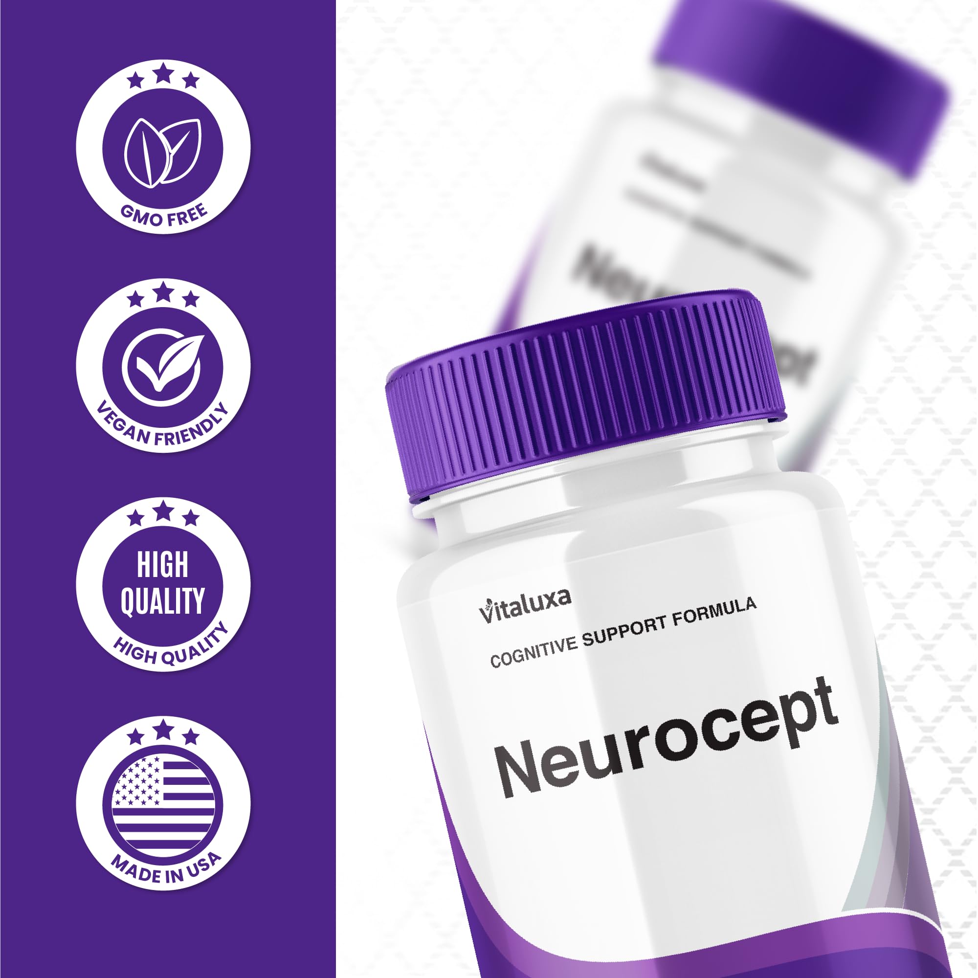 Illustration of Neurocept Premium Blend ingredients