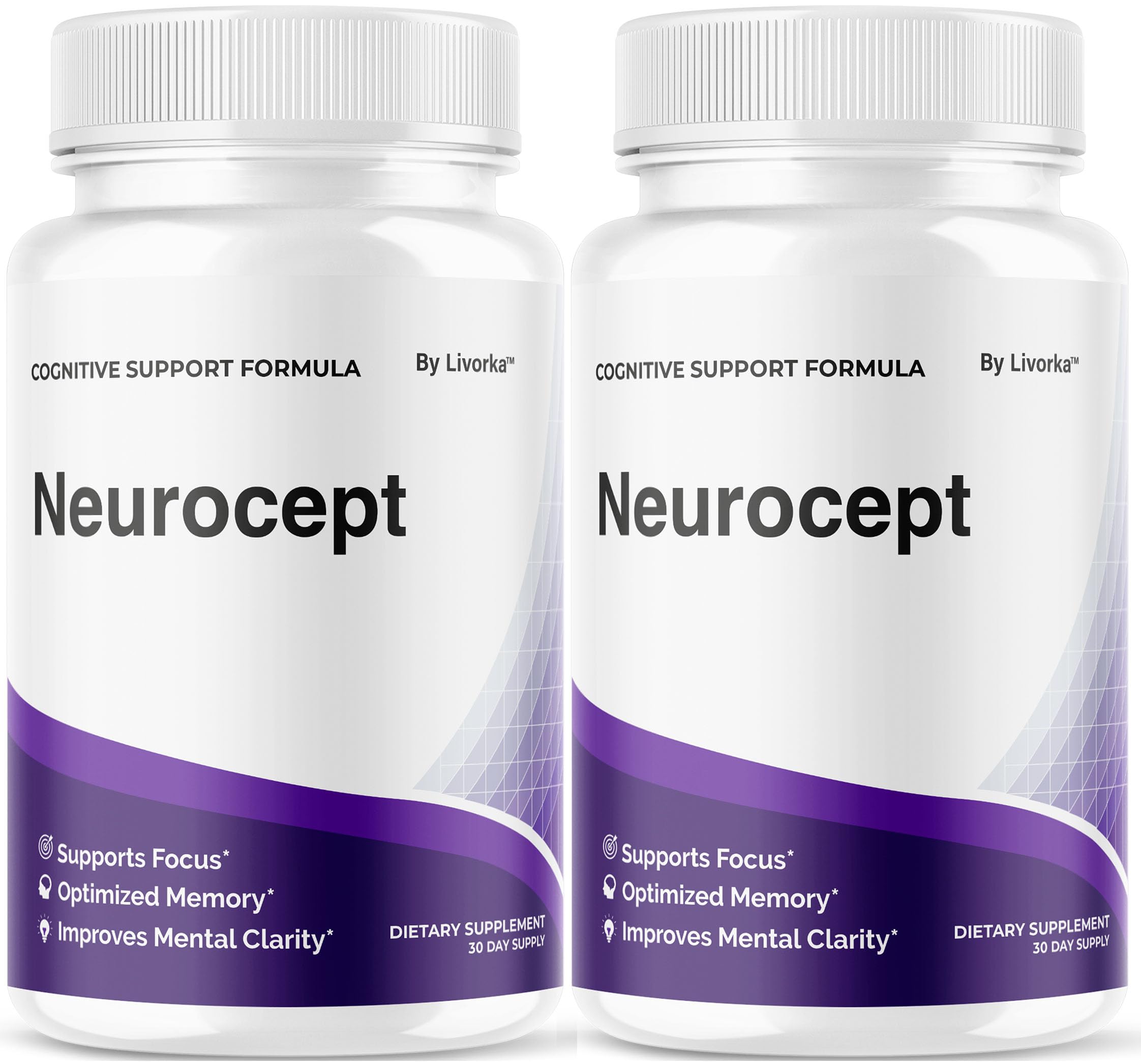 Two-pack Neurocept bottle front view