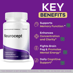 Close-up of Neurocept focus and memory capsules