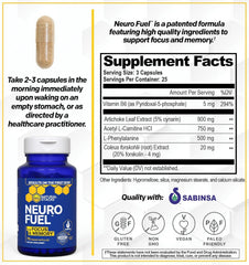 NeuroFuel bottle showing 75 capsules