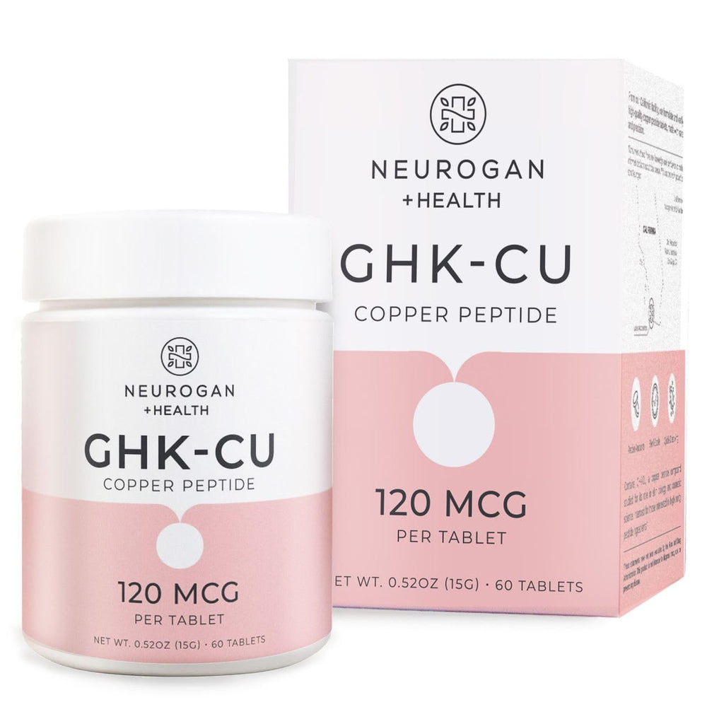 Front view of Neurogan Copper Peptide Tablets bottle - 60 count