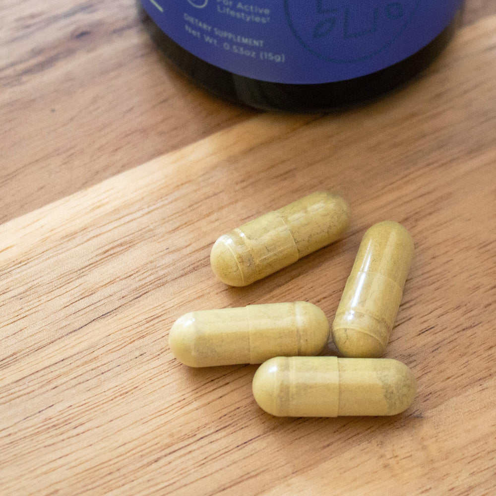 Nutrition facts panel on fisetin bottle