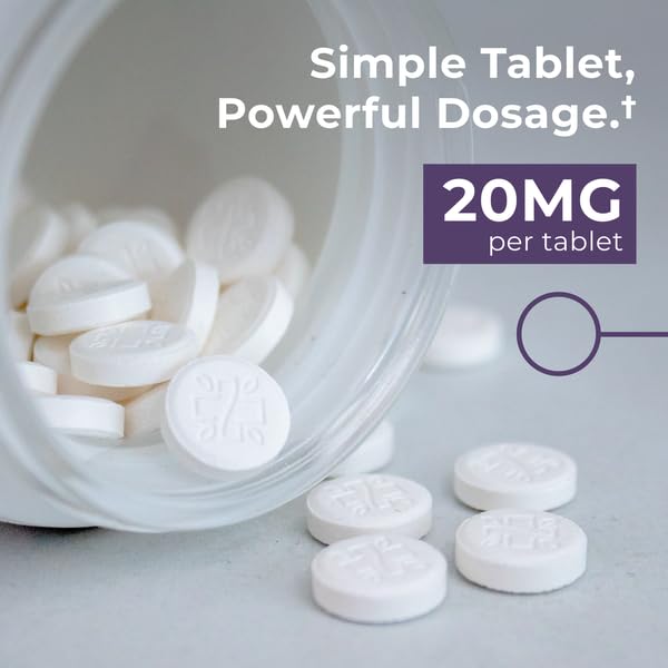 Close-up of NADH 20mg per serving label