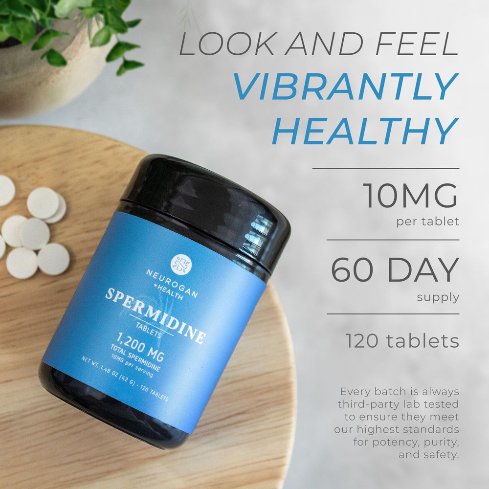 Supplement facts panel for Neurogan Spermidine