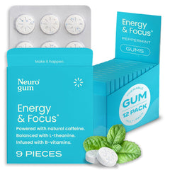 NeuroGum mint flavor pack front for quick focus