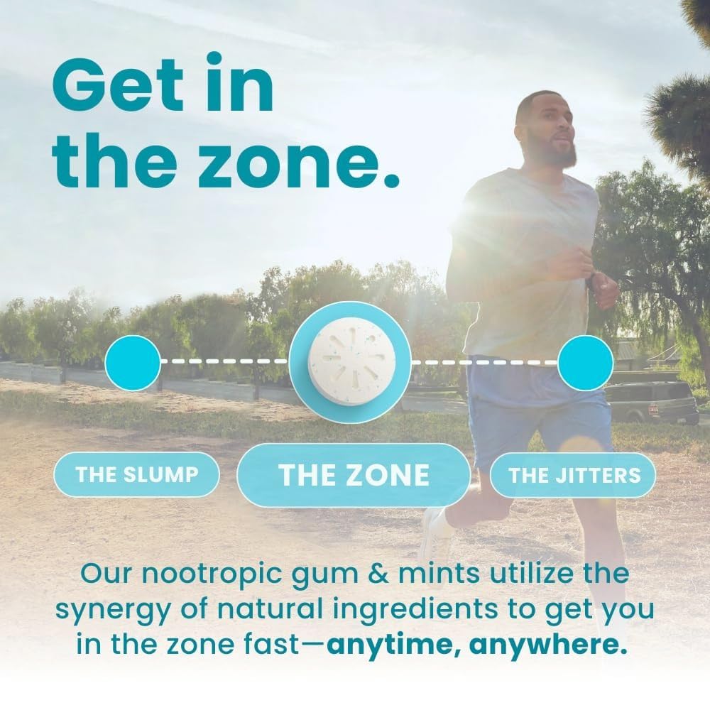 Sugar-free and aspartame-free badge on NeuroGum packaging