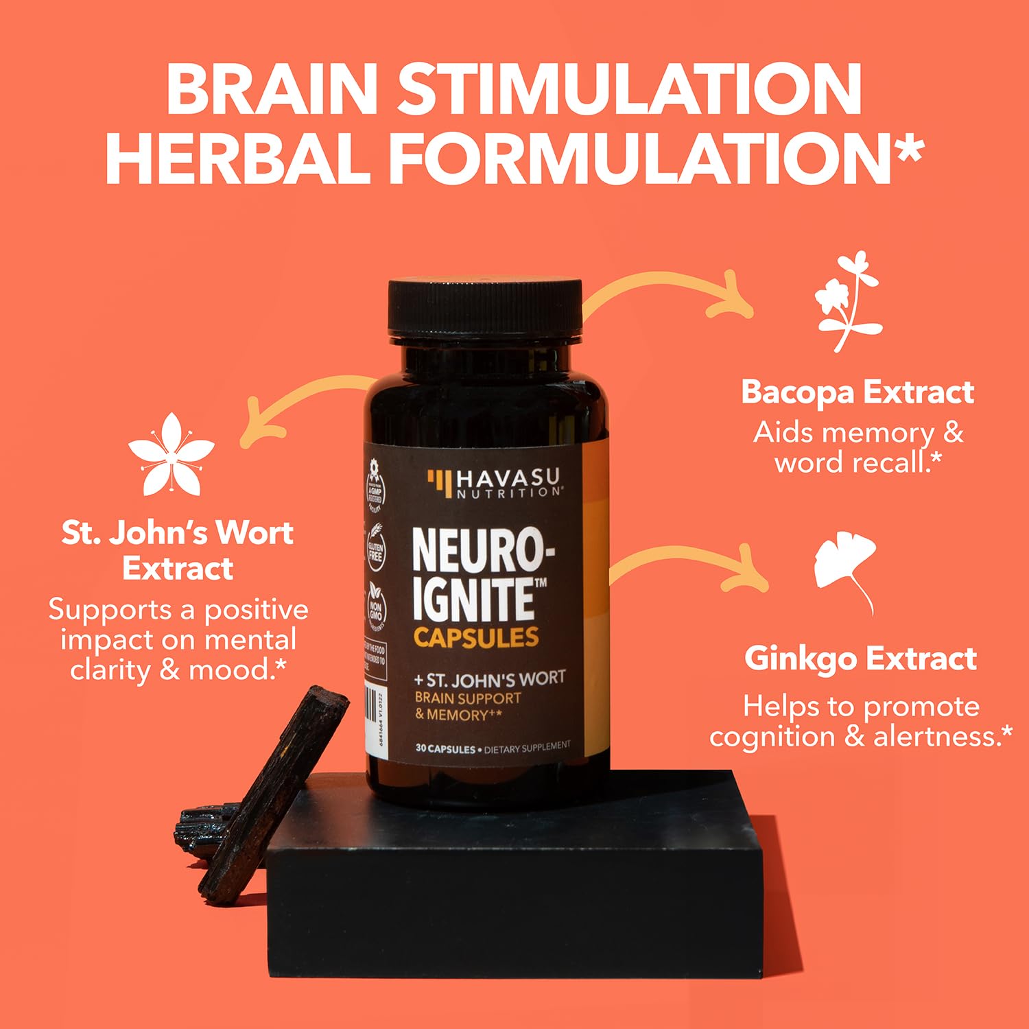 Side view of NeuroIGNITE bottle
