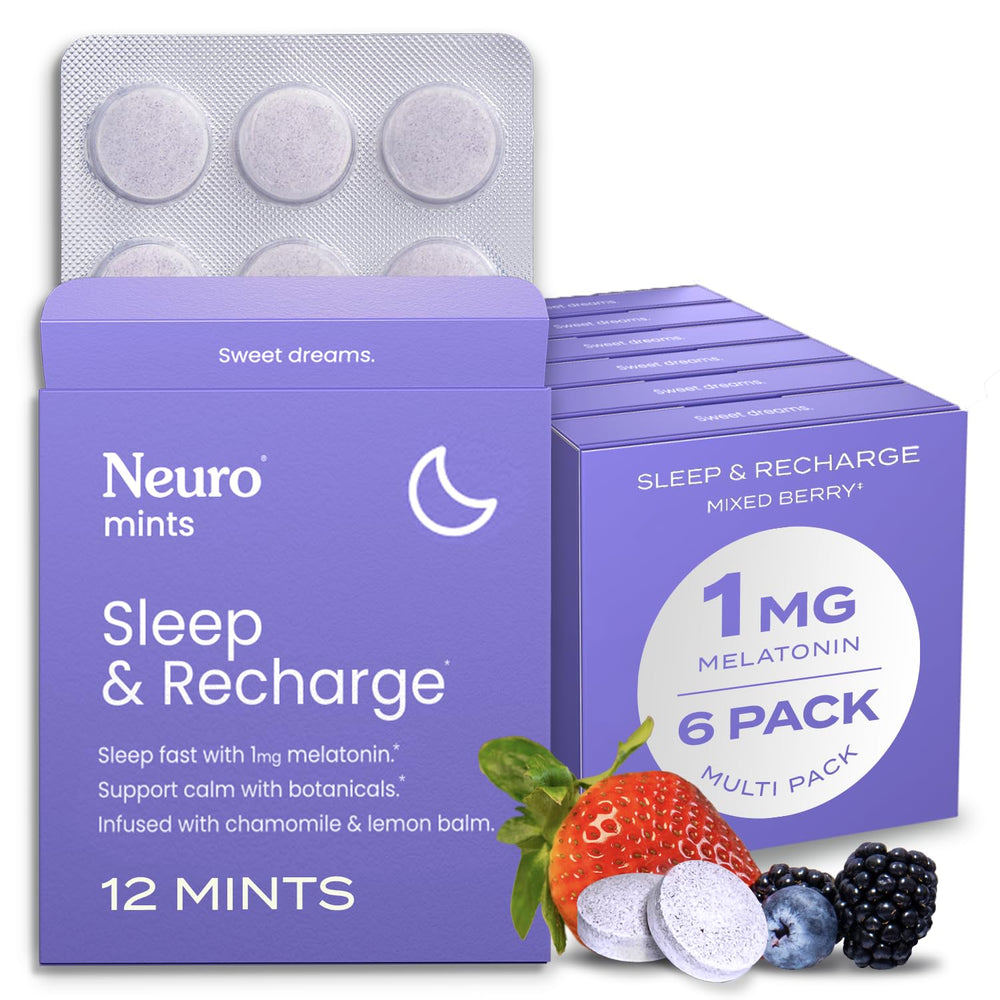 Hero image of NeuroGum Sleep & Recharge Meltaway Mints in Mixed Berry flavor