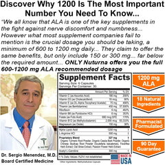 Highlight of maximum strength 1200 mg ALA daily dose