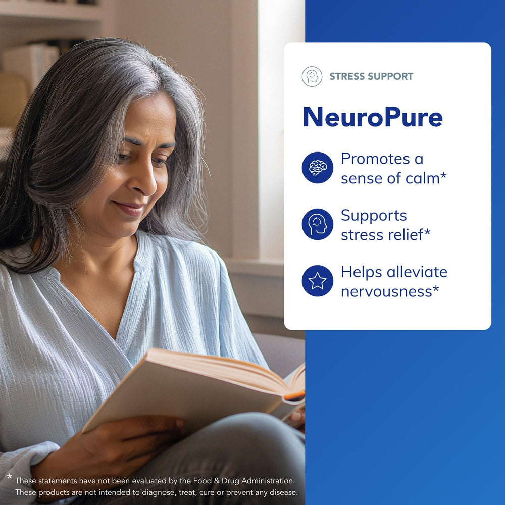 NeuroPure ingredients list featuring 5-HTP and DL-phenylalanine