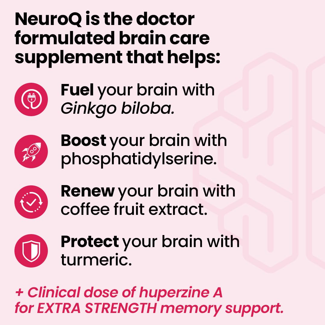 Close-up of NeuroQ Memory & Focus Extra Strength capsules