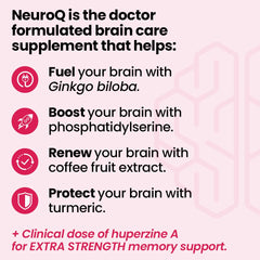 Close-up of NeuroQ Memory & Focus Extra Strength capsules