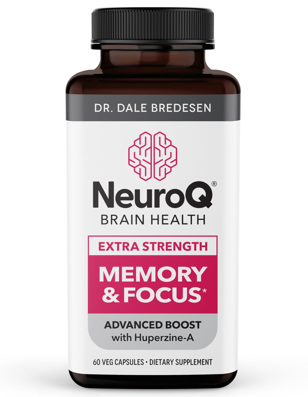 Bottle of NeuroQ Memory & Focus Extra Strength with label